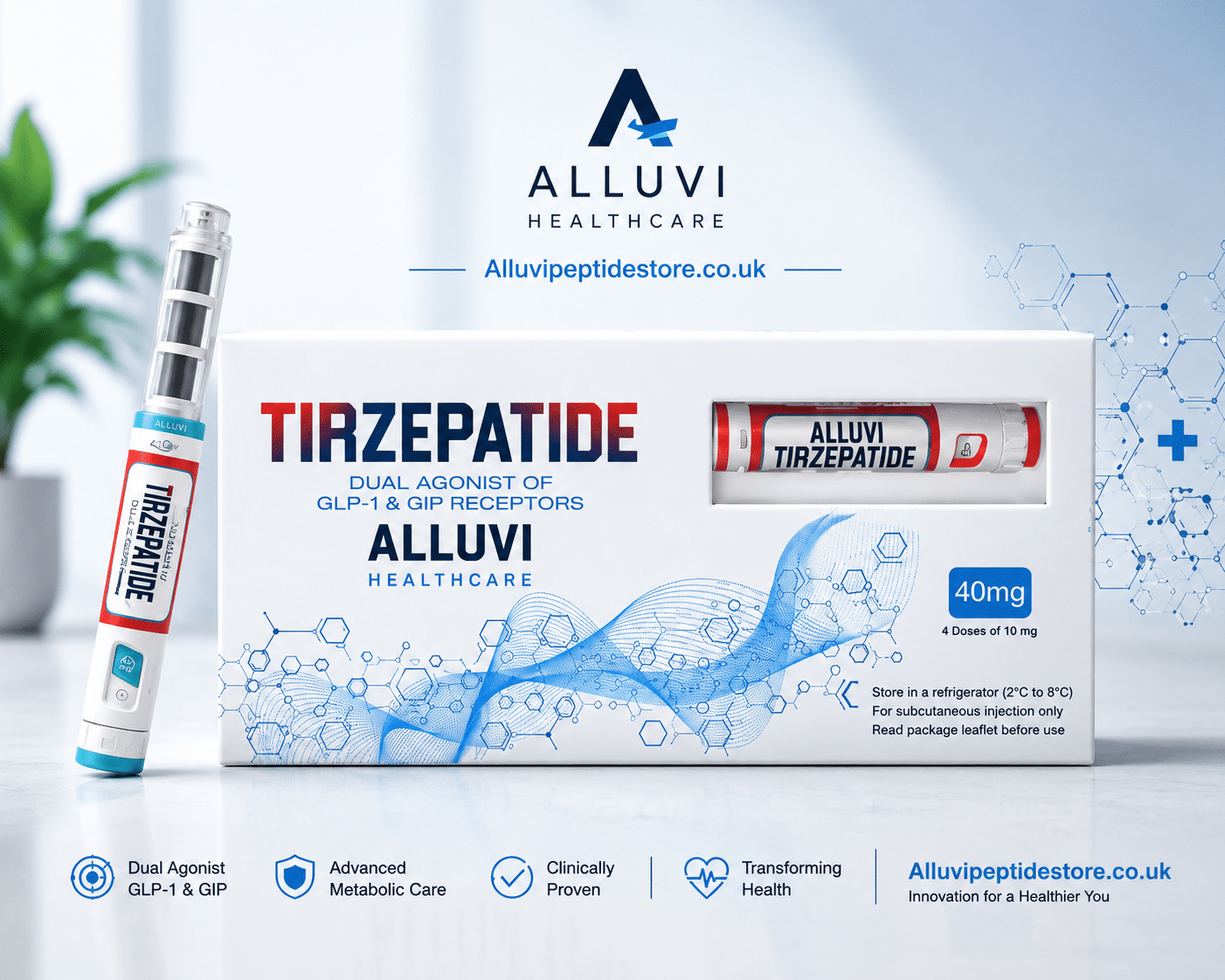 Buy Alluvi tirzepatide 40mg UK | Premium Research Peptide