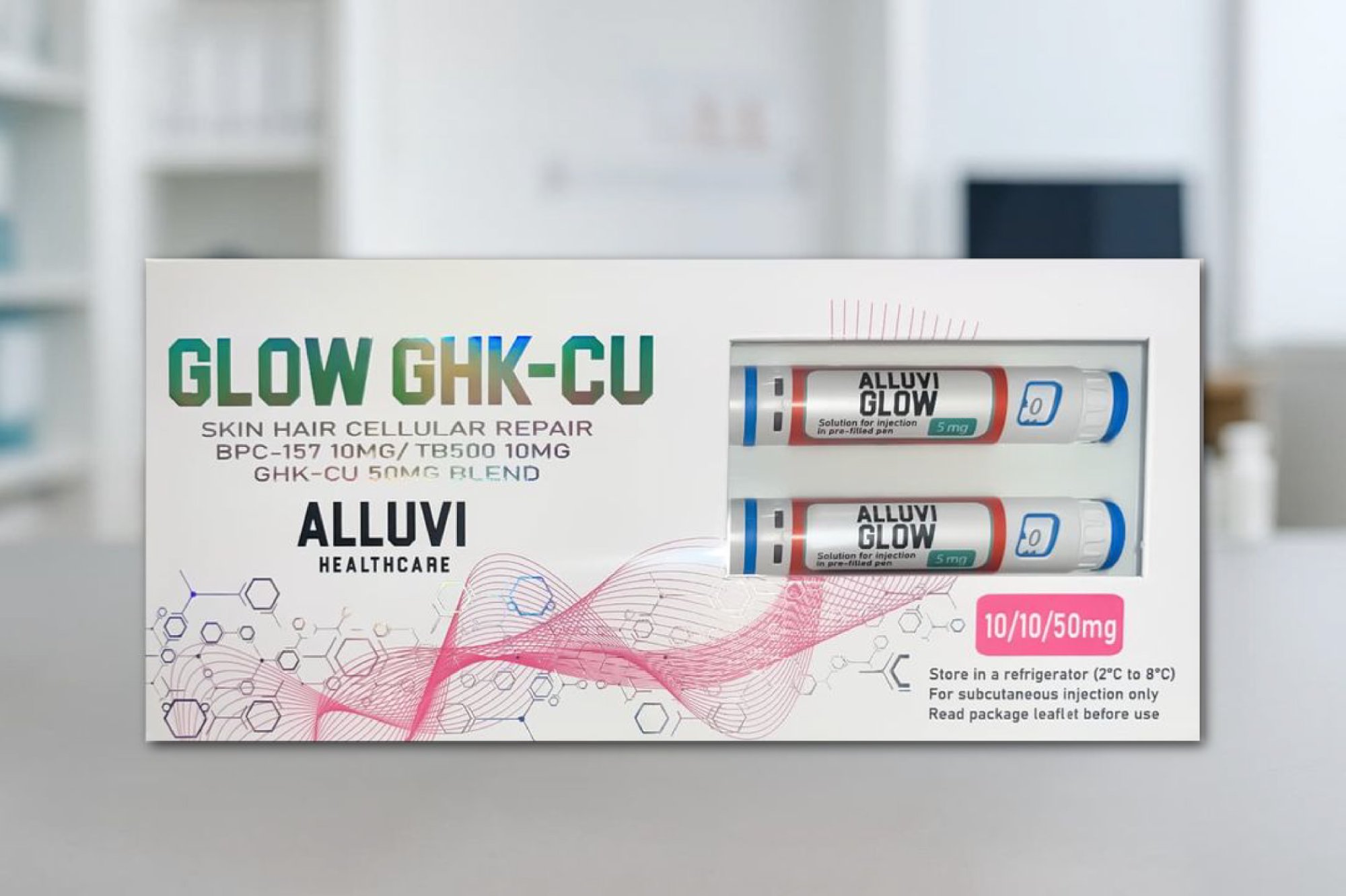 Alluvi Glow 70mg research product packaging